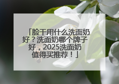 脸干用什么洗面奶好？洗面奶哪个牌子好，2025洗面奶值得买推荐！