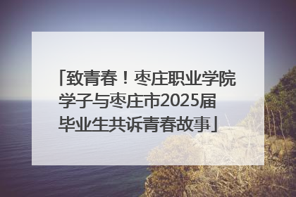 致青春！枣庄职业学院学子与枣庄市2025届毕业生共诉青春故事