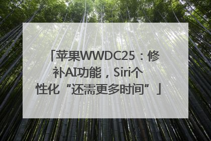 苹果WWDC25：修补AI功能，Siri个性化“还需更多时间”