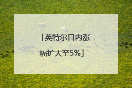 英特尔日内涨幅扩大至5%