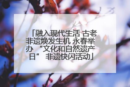 融入现代生活 古老非遗焕发生机 永春举办 “文化和自然遗产日” 非遗快闪活动