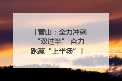 营山：全力冲刺“双过半” 奋力跑赢“上半场”