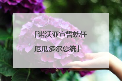 诺沃亚宣誓就任厄瓜多尔总统