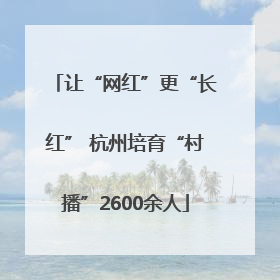 让“网红”更“长红” 杭州培育“村播”2600余人