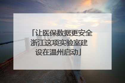 让医保数据更安全 浙江这项实验室建设在温州启动