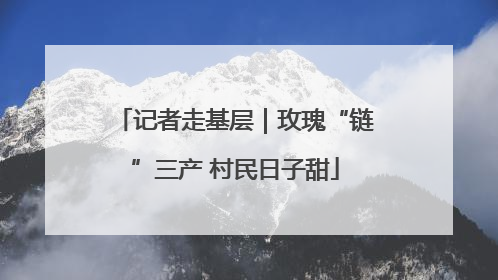 记者走基层｜玫瑰“链”三产 村民日子甜