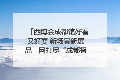 西博会成都馆好看又好耍 新场景新展品一网打尽“成都智造”｜西博视界