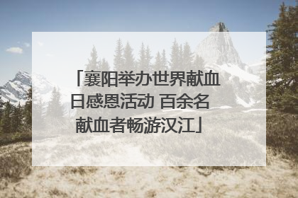 襄阳举办世界献血日感恩活动 百余名献血者畅游汉江