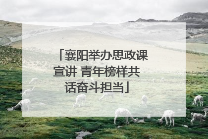 襄阳举办思政课宣讲 青年榜样共话奋斗担当