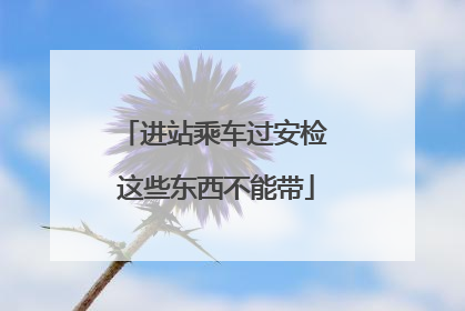 进站乘车过安检 这些东西不能带