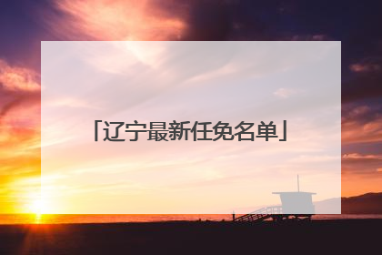 辽宁最新任免名单