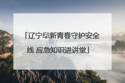 辽宁阜新青春守护安全线 应急知识进讲堂