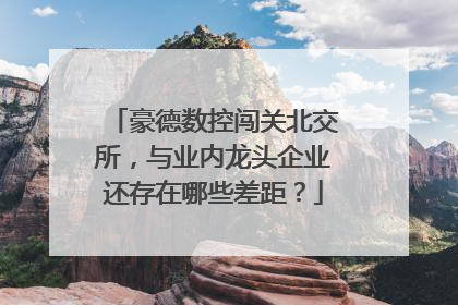 豪德数控闯关北交所，与业内龙头企业还存在哪些差距？