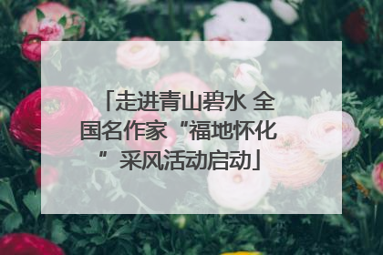 走进青山碧水 全国名作家“福地怀化”采风活动启动