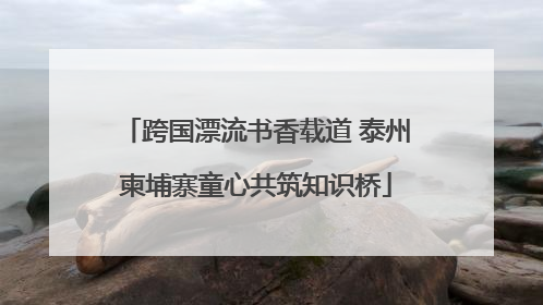 跨国漂流书香载道 泰州柬埔寨童心共筑知识桥
