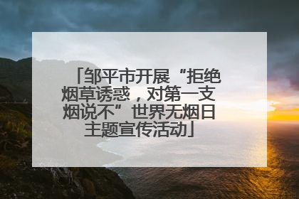 邹平市开展“拒绝烟草诱惑，对第一支烟说不”世界无烟日主题宣传活动