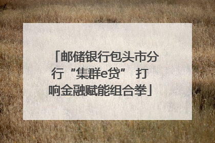 邮储银行包头市分行“集群e贷” 打响金融赋能组合拳