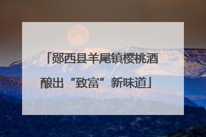 郧西县羊尾镇樱桃酒酿出“致富”新味道
