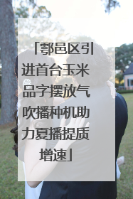 鄠邑区引进首台玉米品字摆放气吹播种机助力夏播提质增速
