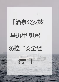 酒泉公安披星执甲 织密防控“安全经纬”