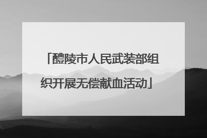醴陵市人民武装部组织开展无偿献血活动