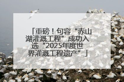 重磅！句容“赤山湖灌溉工程”成功入选“2025年度世界灌溉工程遗产”