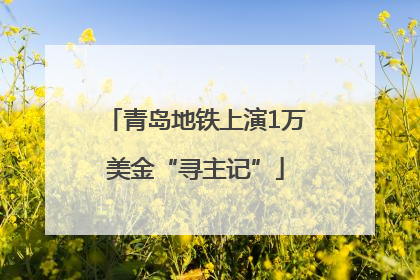 青岛地铁上演1万美金“寻主记”