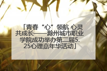青春“心”领航 心灵共成长——滁州城市职业学院成功举办第二届5.25心理嘉年华活动