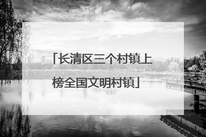 长清区三个村镇上榜全国文明村镇