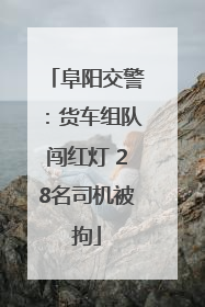 阜阳交警：货车组队闯红灯 28名司机被拘