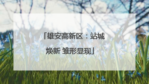 雄安高新区：站城焕新 雏形显现
