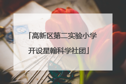 高新区第二实验小学开设星翰科学社团