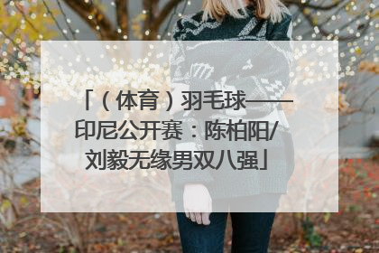 （体育）羽毛球——印尼公开赛：陈柏阳/刘毅无缘男双八强