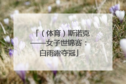 （体育）斯诺克——女子世锦赛：白雨露夺冠
