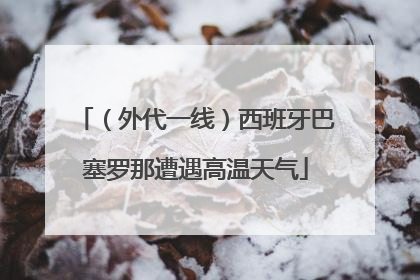 （外代一线）西班牙巴塞罗那遭遇高温天气