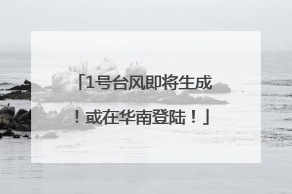 1号台风即将生成！或在华南登陆！