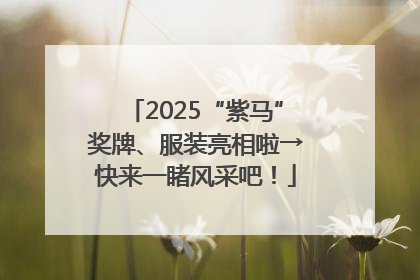 2025“紫马”奖牌、服装亮相啦→快来一睹风采吧！