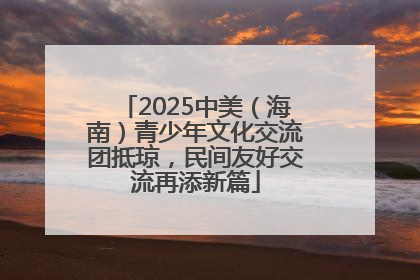 2025中美（海南）青少年文化交流团抵琼，民间友好交流再添新篇