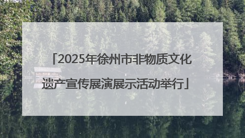 2025年徐州市非物质文化遗产宣传展演展示活动举行