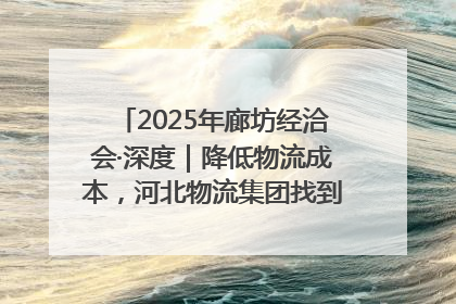 2025年廊坊经洽会·深度｜降低物流成本，河北物流集团找到一把“金钥匙”