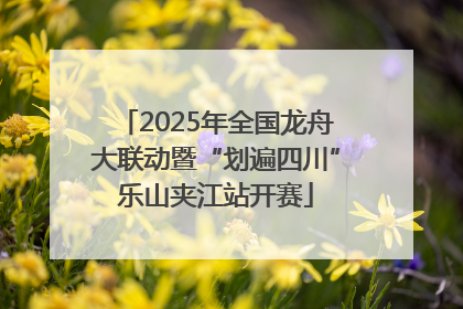 2025年全国龙舟大联动暨“划遍四川”乐山夹江站开赛