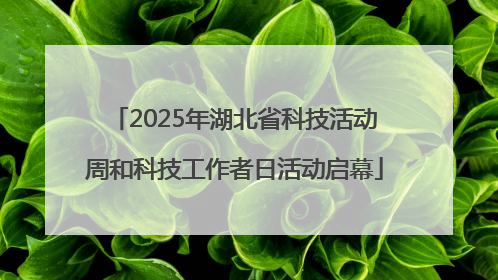 2025年湖北省科技活动周和科技工作者日活动启幕