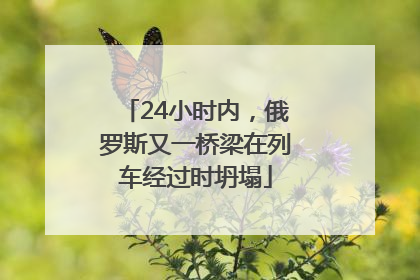 24小时内，俄罗斯又一桥梁在列车经过时坍塌