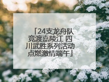 24支龙舟队竞渡嘉陵江 四川武胜系列活动点燃激情端午