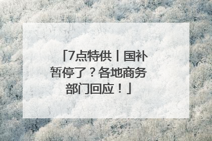 7点特供丨国补暂停了？各地商务部门回应！