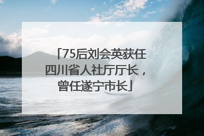 75后刘会英获任四川省人社厅厅长，曾任遂宁市长