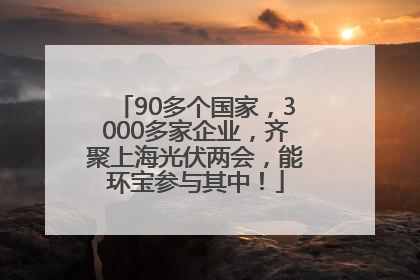 90多个国家，3000多家企业，齐聚上海光伏两会，能环宝参与其中！