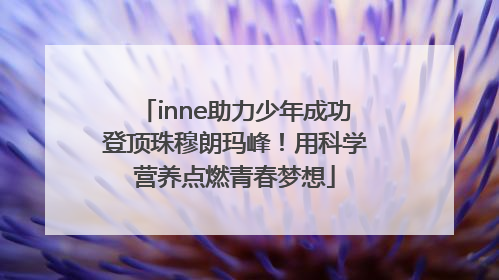 inne助力少年成功登顶珠穆朗玛峰！用科学营养点燃青春梦想